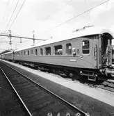 Statens Järnvägar, SJ Rb02 provtur Cst - U - Cst, Stockholm Centralstation - Uppsala - Stockholm Centralstation.
Exteriör, skylt Byffé