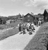 SNLC, Sunlit Nights Land Cruises. Dollartåg. Spelmanslag och dalkullor.