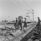 Bangårdsombyggnad. SJ YB0a7 977