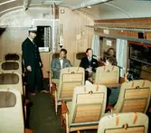 Statens Järnvägar, SJ Y0a2, tåg på linjen, interiör 1-2 klass