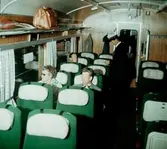 Statens Järnvägar, SJ Y0a2, tåg på linjen, interiör 1-2 klass