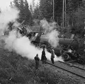 Sprängning vid Galtåsen. SJ B5 888