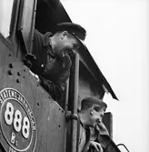 Sprängning vid Galtåsen. SJ B5 888