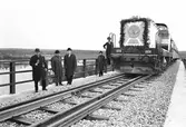 Invigning Morjärv - Kalix. SJ T43 209. Generaldirektör Erik Upmark