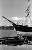 Ålandsresa. Pommern, världens enda fyrmastade fraktsegelfartyg, numera Museifartyg. Ekor