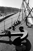 Ålandsresa. Pommern, världens enda fyrmastade fraktsegelfartyg, numera Museifartyg. Fördäck med ankare