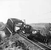 Transport Göteborg-Stenungsund. SJ Q51 101363.
Nordreälvsbron på linjen mellan Säve och Ytterby.