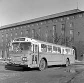 Kombinerad linje- och turistbuss. Vägbuss Statens Järnvägar SJ CF 65-61 3446 utrustad med 