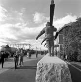 Invigning av rallarmonument vid Kiruna Centralstation