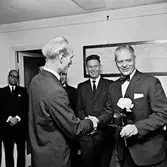 Uppvaktning vid  Ch Carlbergs avgång