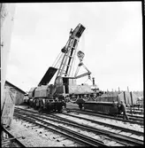 Loktransport från järnvägsmuseet i Tomteboda. UWHJ 1 