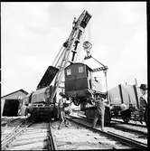 Loktransport från järnvägsmuseet i Tomteboda. UWHJ 1 