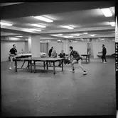 Motionshallen i Stockholm Central. Fransk idrottsklubb gästar JGTK för bordtennistävling