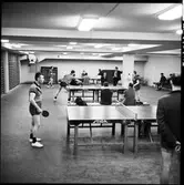 Motionshallen i Stockholm Central. Fransk idrottsklubb gästar JGTK för bordtennistävling