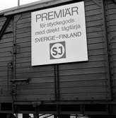 Premiär för styckegods med direkt tågfärja Sverige - Finland. Tågfärjan Starke.  Värtan - Nådendal