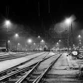 Hallsbergs bangård, natt