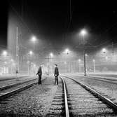 Hallsbergs bangård, natt