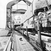 Lossning, ombordtagning av godsvagn