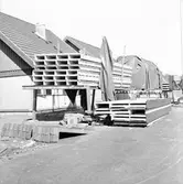 Prefab-flak. Byggplats: V. Haninge. Svealast-hustransport