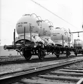 Statens Järnvägar, SJ Lbms. (fd Lbs). (fd Oubhl). Vagn med Dt-behållare, klotformad