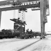 Trähus-transport. Byggplats Solna - Vallentuna