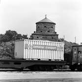 Göteborg Norra, containerterminal. Skansen lejonet i bakgrunden