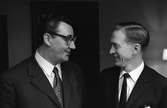 Otto Arndts besök. DDR:s transportminister och generaldirektör Lars Peterson i plenisalen