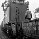 Statens Järnvägar SJ . Årsta-Terminalen.
Containertransport Stockholm-Nord Korea.