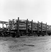 Statens Järnvägar, SJ Lp. Trä- och massavedslastade vagnar Gävle-Korsnäs-Marma, Skutskär.