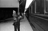 Charlottenberg station. Gränsreportage.