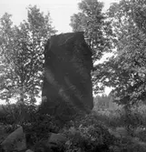 Minnessten i samma stil som runsten, vid orten Runhällen. Stenen pryds av ett bevingat hjul, samt inskriptionen SGG (Sala-Gysinge-Gävle Järnväg) och EHR (Enköping-Heby-Runhällens Järnväg), samt årtalen 1901 och 1905. Troligtvis rest 1905 i samband med att privatbanan EHRJ anslöts till Runhällens station.