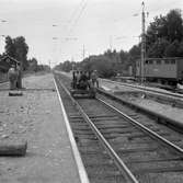 Banbyggnad. Dubbelspårsbygge vid Ulvåker.