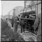 Ånglok SJ L18P 3148 med postvagn vid Kalmar Västra station.