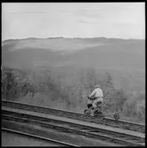 Banarbetare på trampdressin.