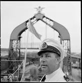 Vid färjeläget i Trelleborg.