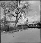 Ystad station vid Nils Holgersson turen med Statens Järnvägar, SJ.