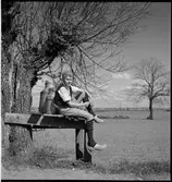 Alf Larsson som Nils Holgersson för Statens Järnvägar, SJ.