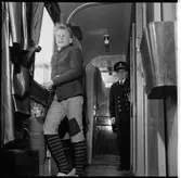 Alf Larsson som Nils Holgersson för Statens Järnvägar, SJ.