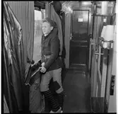 Alf Larsson som Nils Holgersson för Statens Järnvägar, SJ.