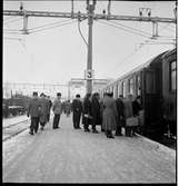 Borlänge Centralstation en vinterdag.