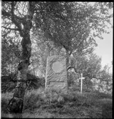 Rallarkyrkogården i Tornehamn. Minnessten till de som stannade där uppe.