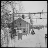 Snöröjning på Nylands station.