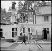 Rivning av Kramfors gamla stationshus.