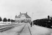 Oskarshamn station. ROJ 1 m tåg.