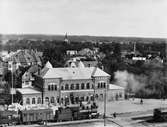 Värnamo station. Halmstad - Nässjö Järnväg. HNJ - tåg.