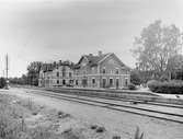 Fritsla järnvägsstation och järnvägshotell.