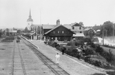 Vy över stationsområdet i Älvdalen.