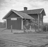 Håll- och lastplats. Bispår till Röde Mosse torvfabrik