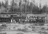 Dala - Häsinglands Järnväg, DHdJ lok 4.
Dala - Häsinglands Järnväg under byggnad.