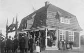 Trankvill station. Trafikplats anlagd 1917. Invigning av järnvägsbanan till Gullaboby.